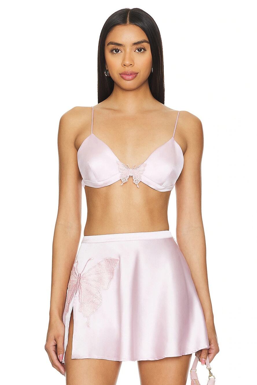 For Love & Lemons Truette Butterfly Bra Top Lingerie Coquette Romance Evening S